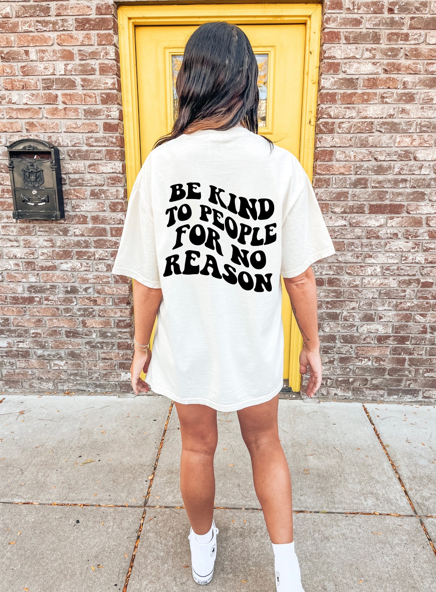 be kind to people for no reason tee (pick color)