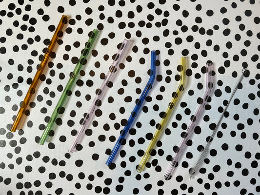 reusable glass straw (more colors + clear)