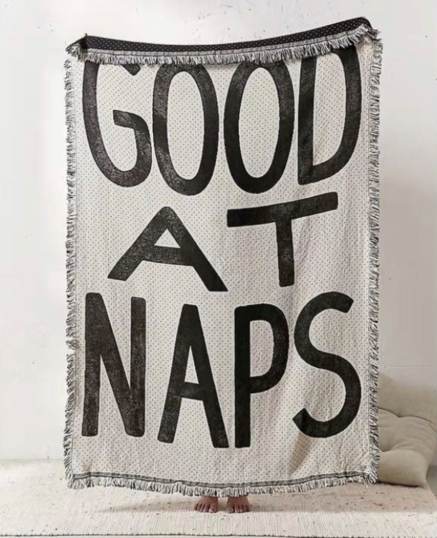 Good at Naps throw blanket / wall tapestry
