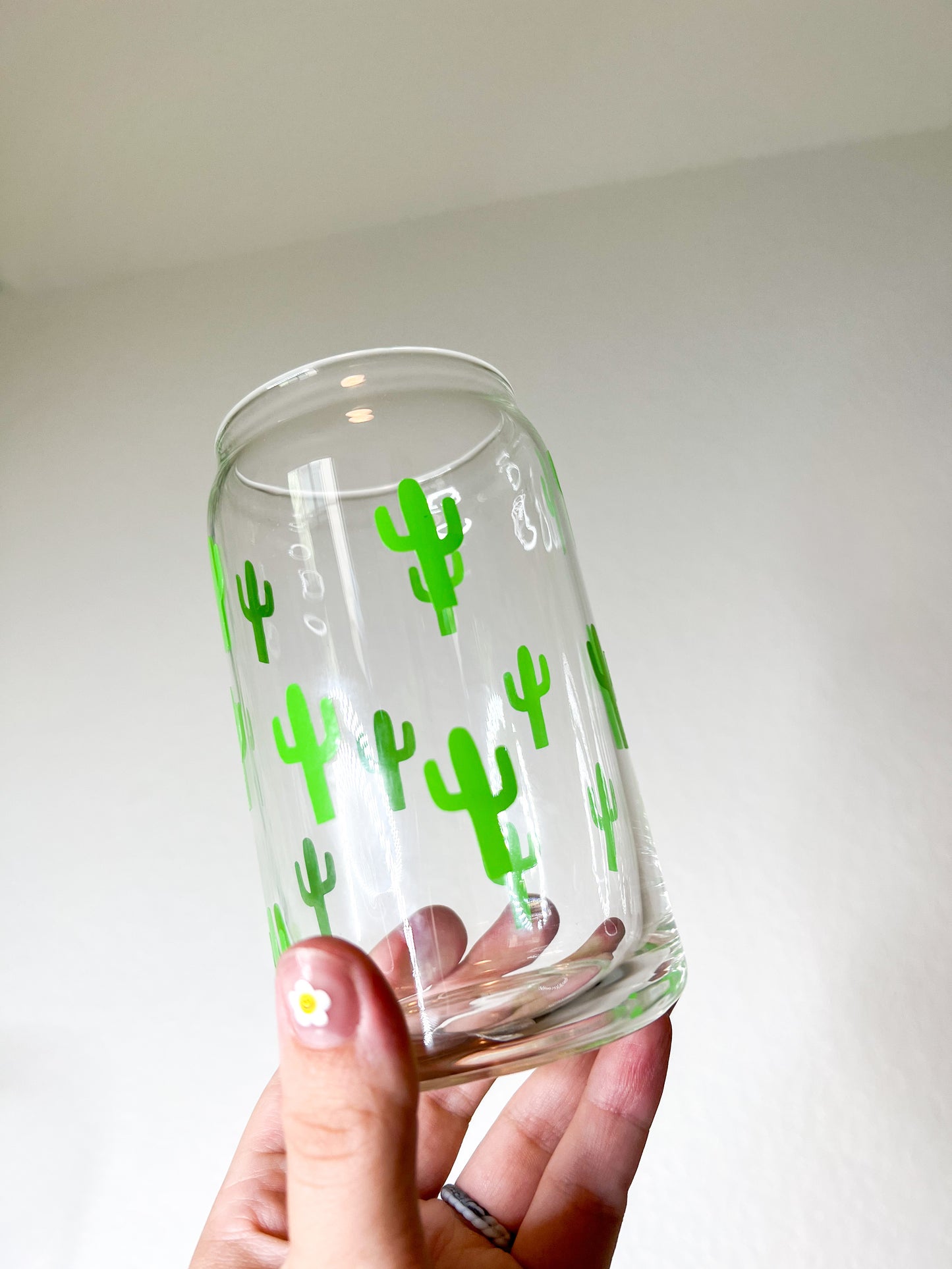 mini cactus glass can